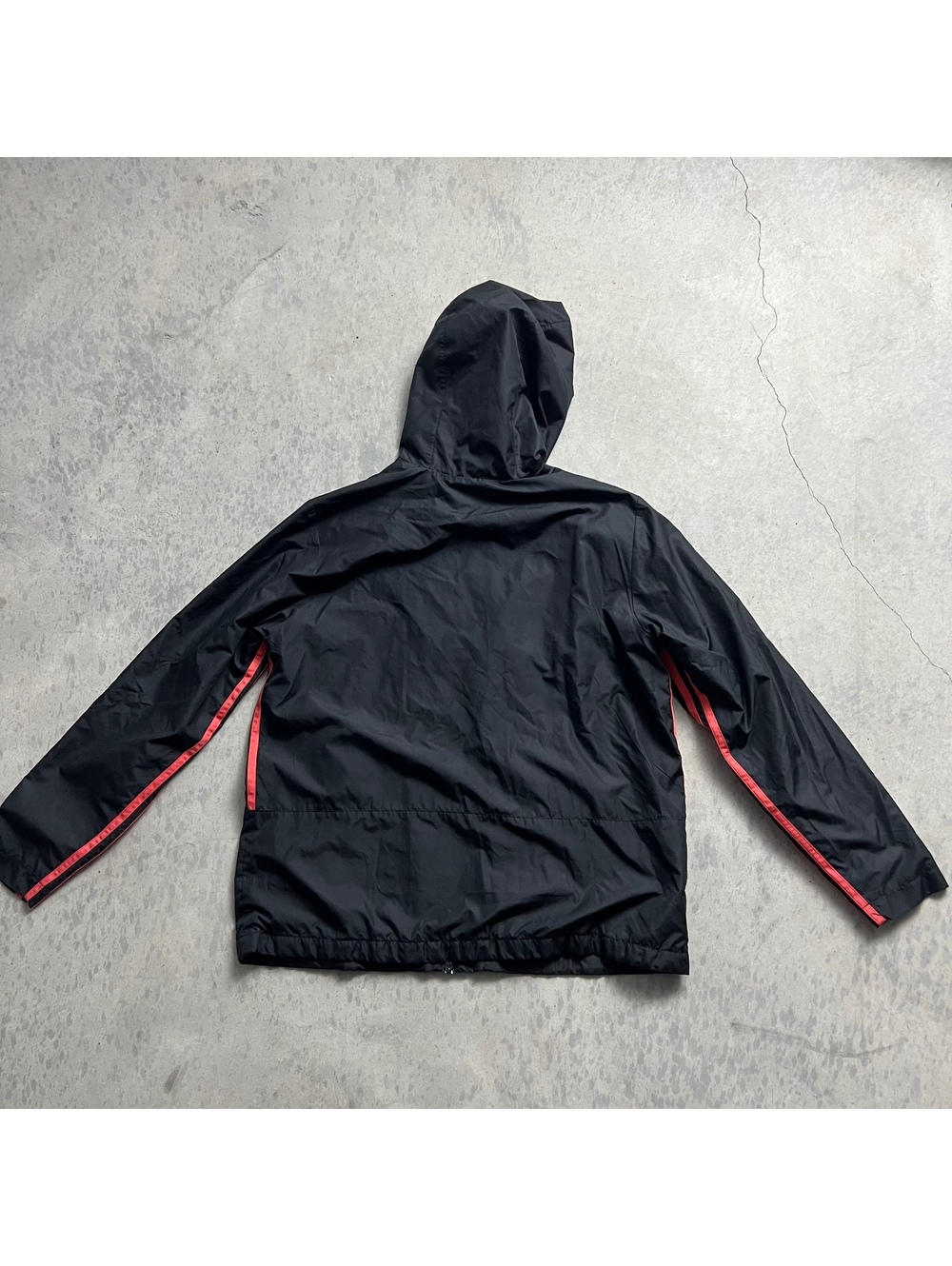 Vintage Y2K Adidas Striped Windbreaker Jacket Men’s Sz. L Hooded Full Zip - Picture 3 of 6